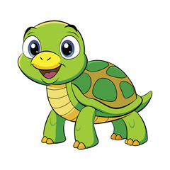 Fototapeta premium Cute Cartoon Turtle