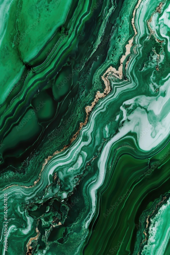 Poster close-up view of a green marble surface with subtle patterns and texture