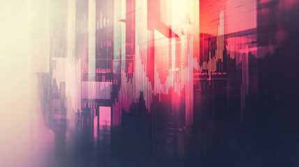 Modern Abstract Markets Background with Bright Light