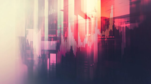 Modern Abstract Markets Background with Bright Light