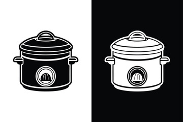 Rice cooker icon vector on White Background ,Vector Art Illustration on white background.