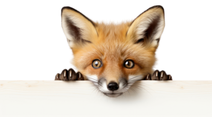 PNG Red Fox fox wildlife peeking.