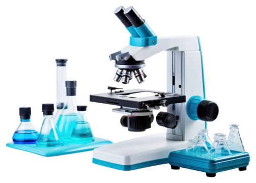 PNG microscope laboratory science equipment