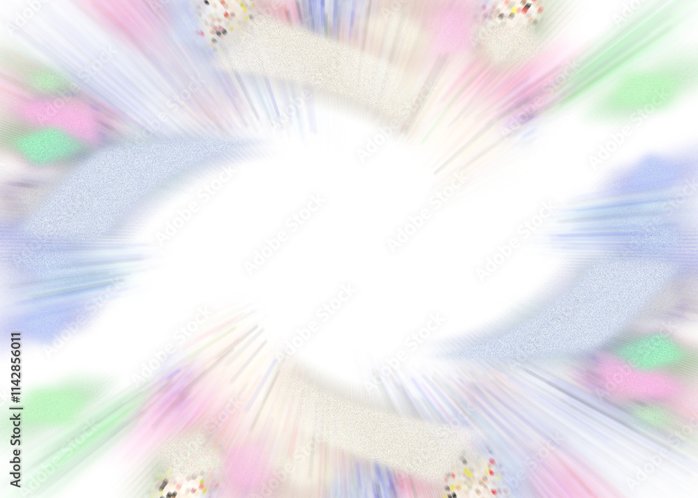 Wall mural an abstract transparent iridescent color blur burst design element.