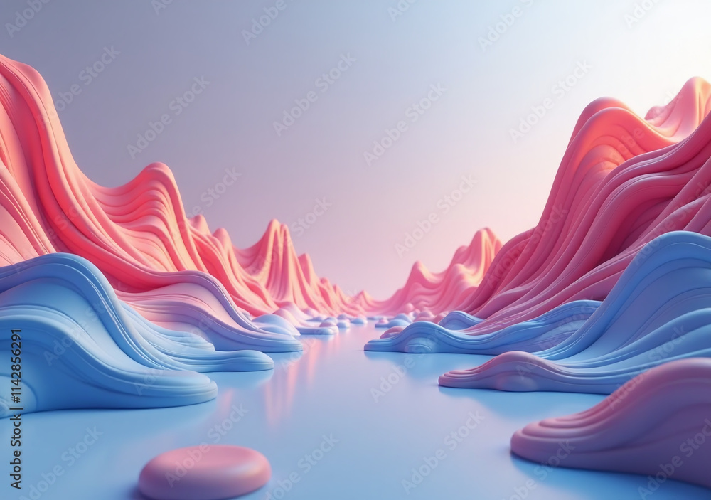 Poster abstract motion animation design backgrounds minimalist style rendered visuals looping