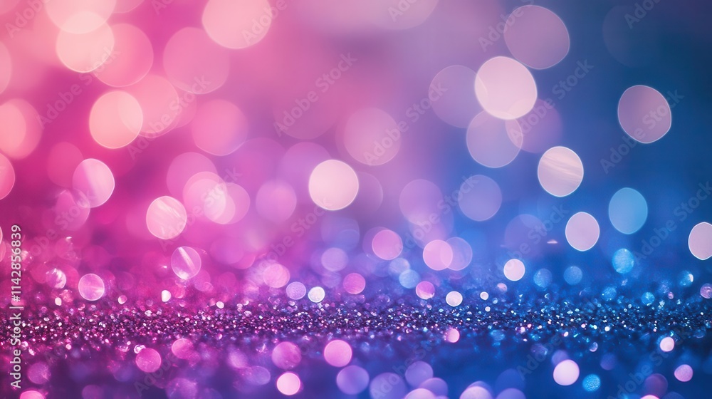 Poster bokeh effect creating a magical backdrop of soft, sparkling lights, resembling glitter and diamond d