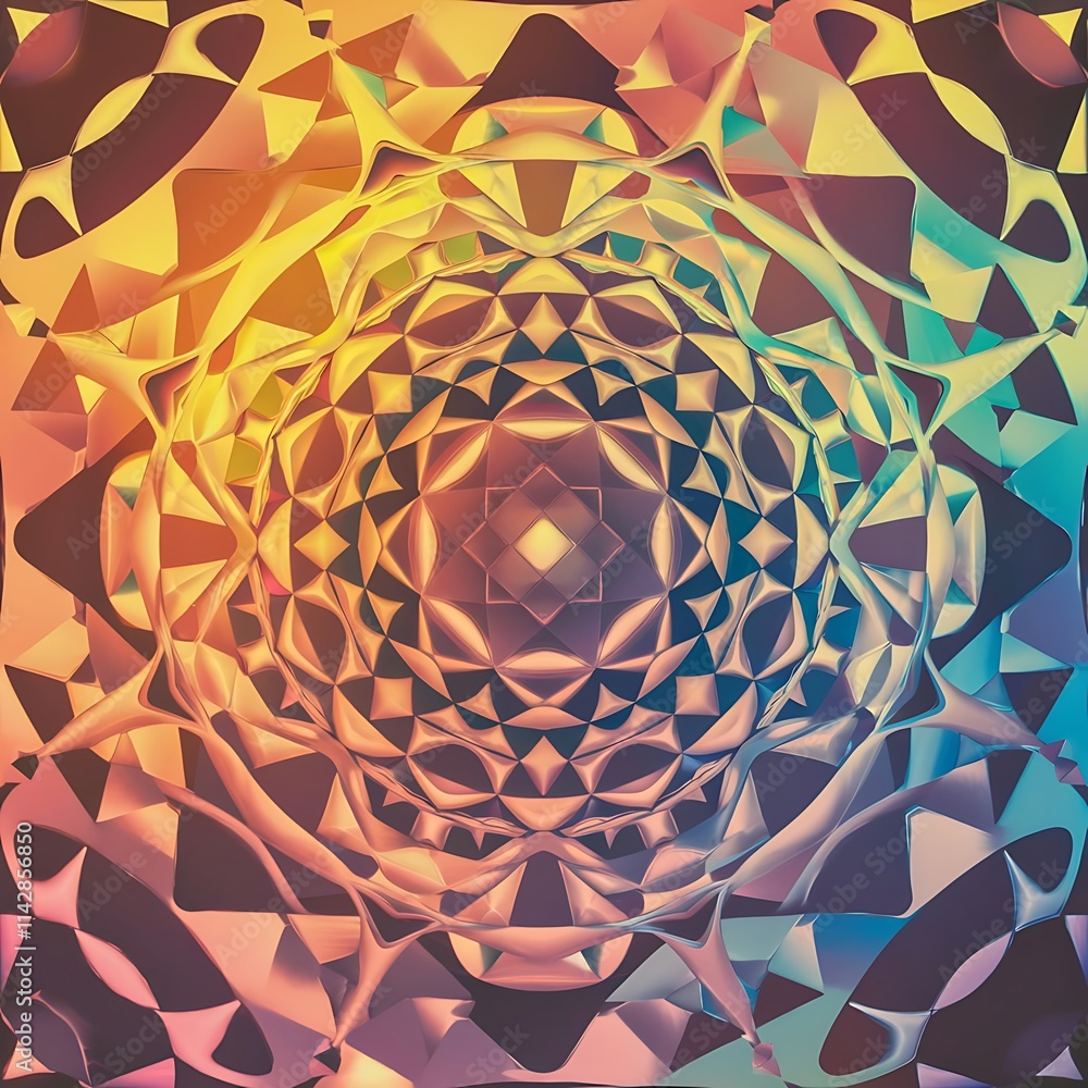 Poster abstract background with geometric pattern