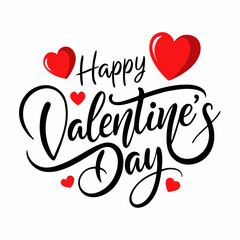 Romantic Valentine's Day Message with Decorative Script and Clean Aesthetic