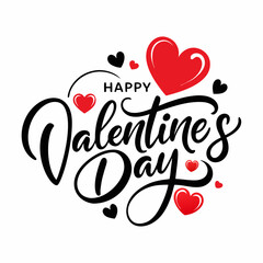 Romantic Valentine's Day Message with Decorative Script and Clean Aesthetic