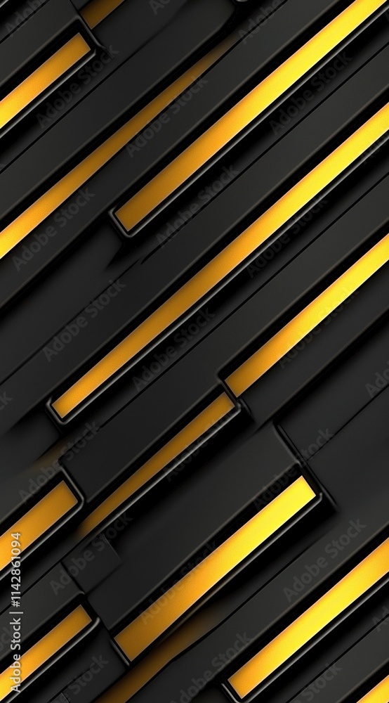 Poster abstract background with golden and black geometric patterns, ideal for modern design projects.
