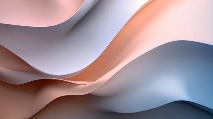 Abstract Pastel Waves Flowing Seamlessly