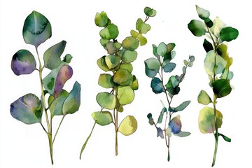 A group of fresh green leaves gathered together, suitable for nature or botanical themed designs