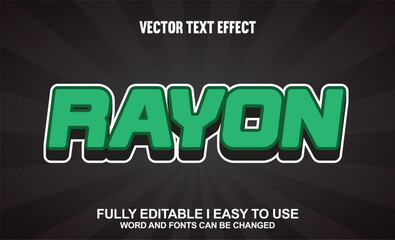 Vector 3D Editable Text Effect