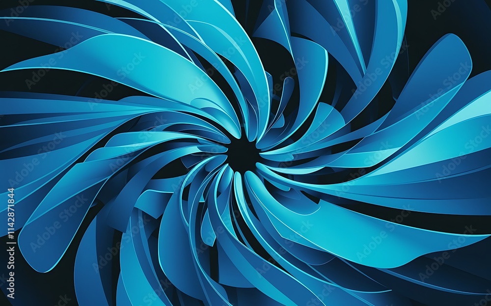 Poster set illustration vector of abstract background in blue gradient color good to use for banner social 