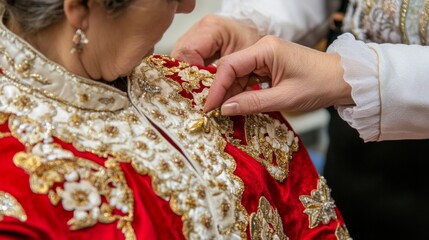 Artisans Crafting Traditional Costumes with Care