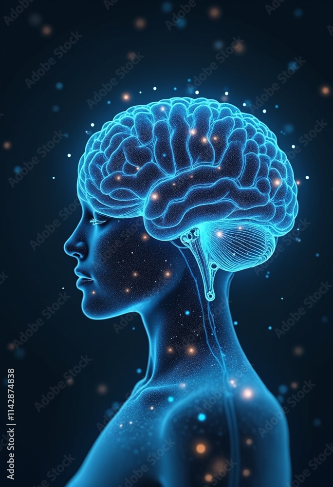 Aufkleber Conceptual technology illustration of artificial intelligence