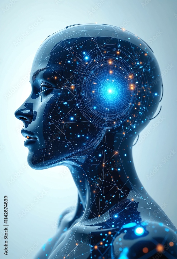 Aufkleber conceptual technology illustration of artificial intelligence
