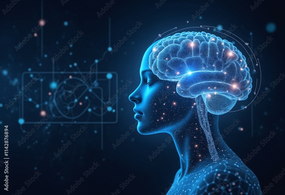 Aufkleber conceptual technology illustration of artificial intelligence