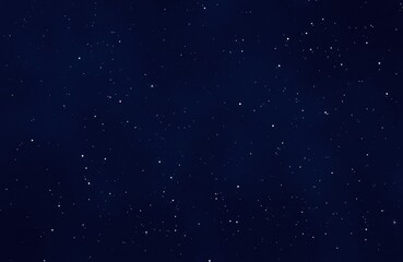 Dark night sky background with white specks. Abstract cosmic view. Suitable for posters space themed designs. Dark blue tones create mysterious atmosphere. Perfect for wallpaper graphic projects.