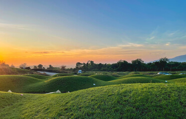 Qingming festival in Thailand. Culture of Chinese. Descendants come meet and pray ancestors in...