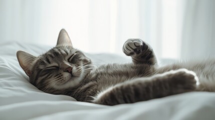 The Cat Sleeping Peacefully