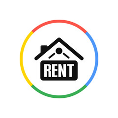 House with Rent Sign