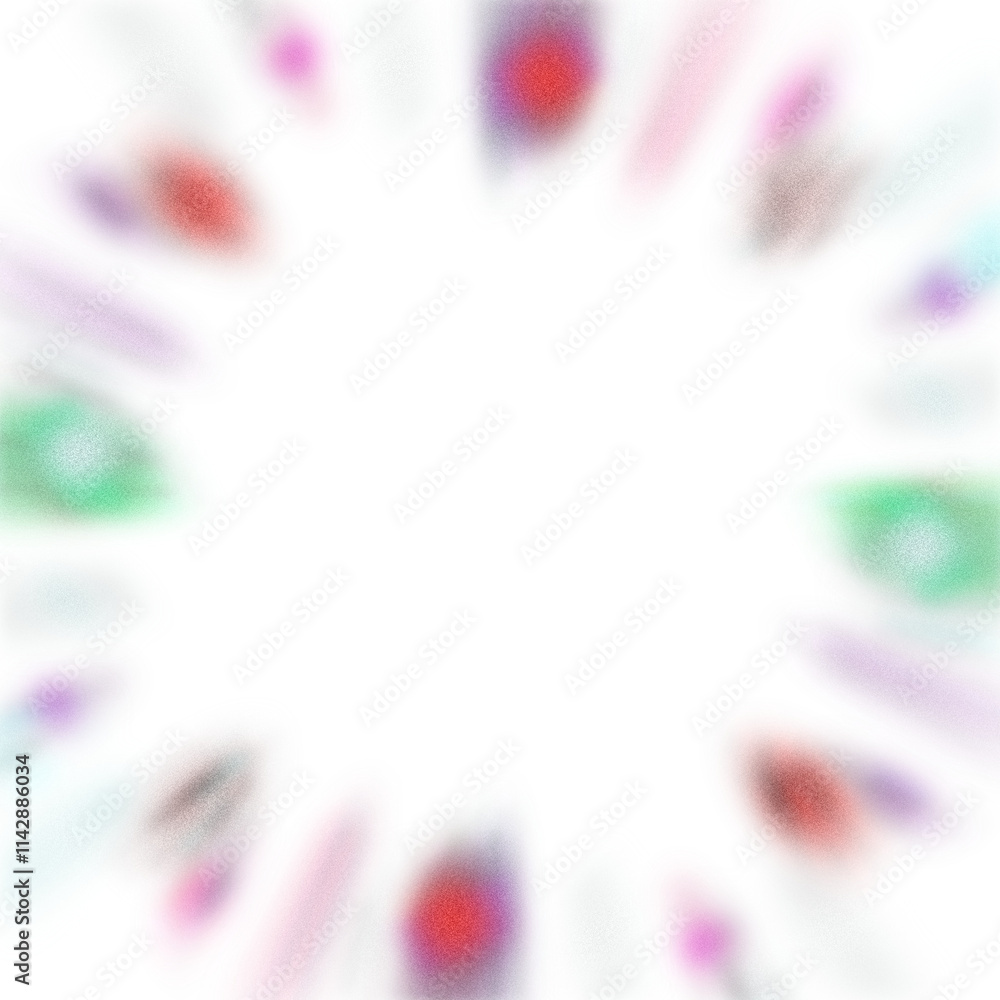 Wall mural an abstract transparent iridescent color blur burst design element.