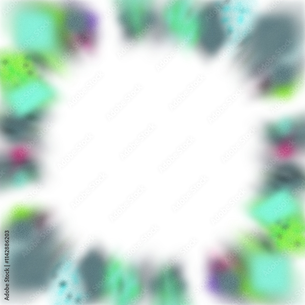 Wall mural an abstract transparent iridescent color blur burst design element.