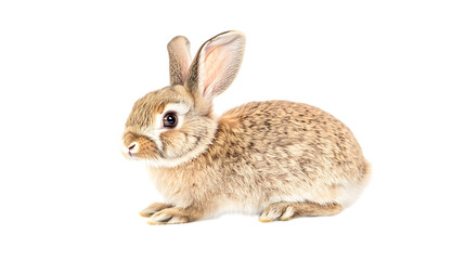 Rabbit isolated on white or transparent background.