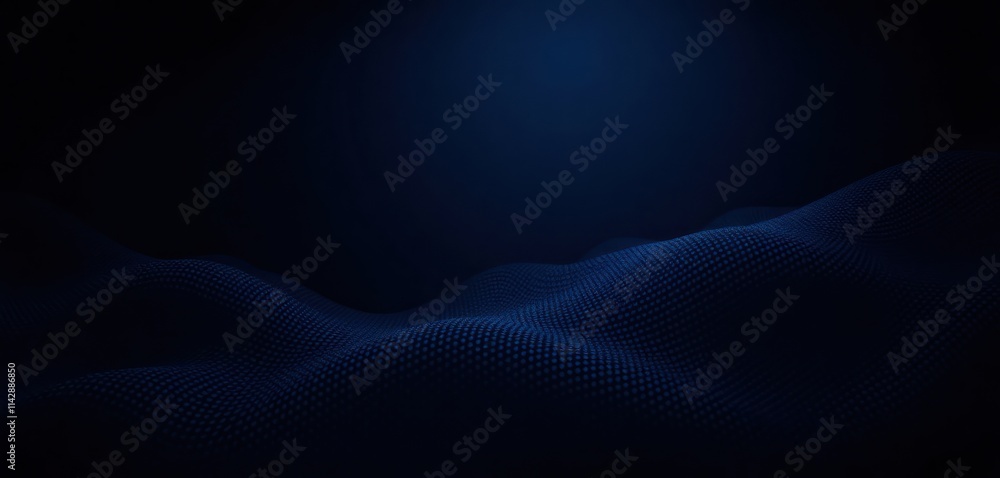 Poster dark blue background with subtle lighting highlights smooth carbon fiber texture. abstract pattern d