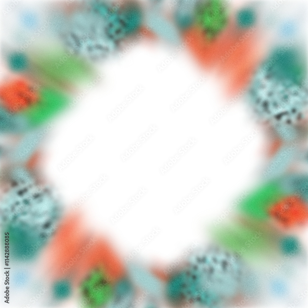 Wall mural an abstract transparent iridescent color blur burst design element.
