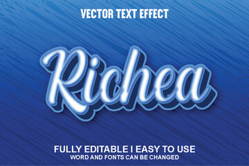 Vector 3D Editable Text Effect