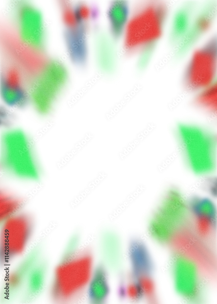 Wall mural an abstract transparent iridescent color blur burst design element.