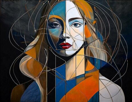 Modern art looking portrait images and a few house views on the land. Created with artificial intelligence.