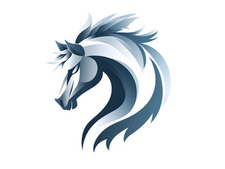 Fototapeta premium black and white horse