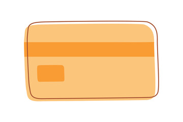 Yellow Credit Card on White Background