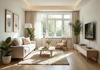 Fototapeta premium living room bright cool due air