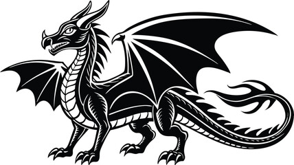 Intricate Chinese Dragon Line Art for Coloring Pages and Design Projects