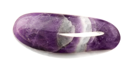 Beautiful amethyst isolated on white. Natural gemstone