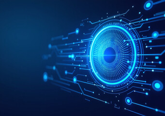 vibrant blue futuristic tech concept features innovative design elements modern digital backdrop various shades