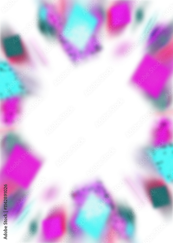Wall mural an abstract transparent iridescent color blur burst design element.