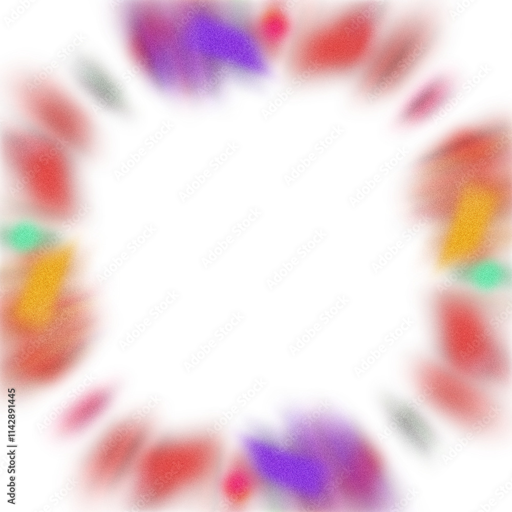 Wall mural an abstract transparent iridescent color blur burst design element.