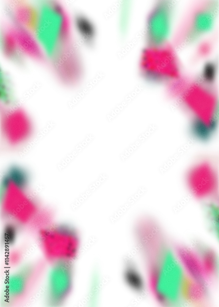 Wall mural an abstract transparent iridescent color blur burst design element.