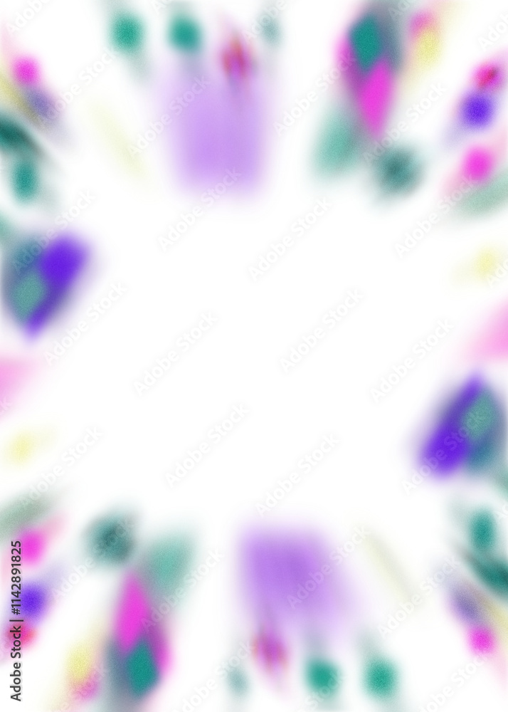 Wall mural an abstract transparent iridescent color blur burst design element.