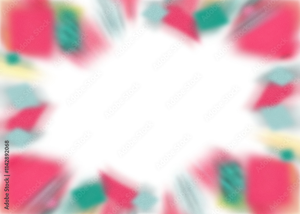 Wall mural an abstract transparent iridescent color blur burst design element.