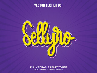 Vector 3D Editable Text Effect