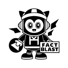 Fact Blast cartoon art illustration