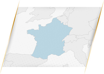 France Map in Blue.