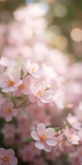Fototapeta premium Swirling pastel floral bokeh, soft focus , texture,botanical