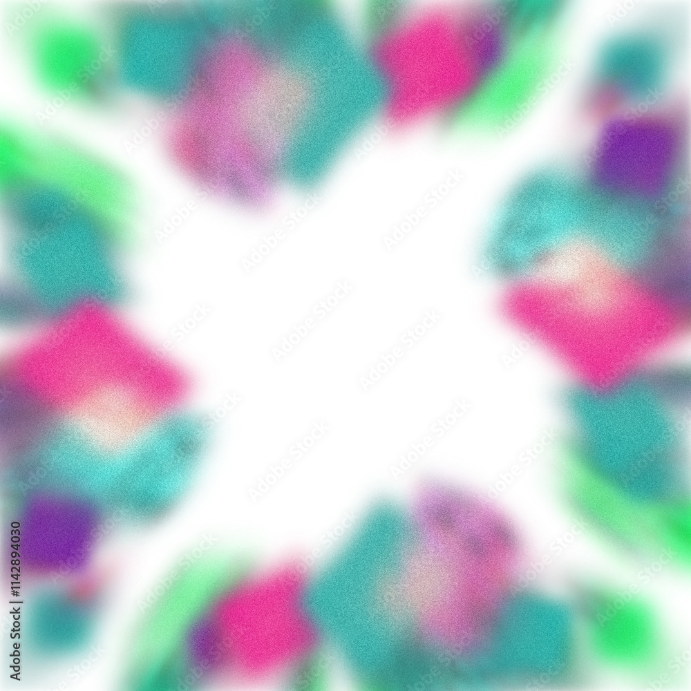 Wall mural an abstract transparent iridescent color blur burst design element.